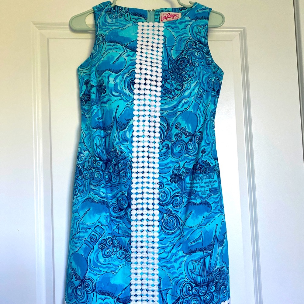 SOLD 🦄🦄 Lilly Pulitzer X Goslings Dark N Stormy Shift Size 0